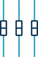 Box Plot Line Blue Two Color Icon vector
