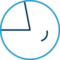 Circular Chart Line Blue Two Color Icon vector