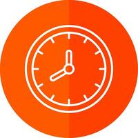 Clock Line Yellow White Icon vector