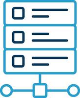 Database Line Blue Two Color Icon vector