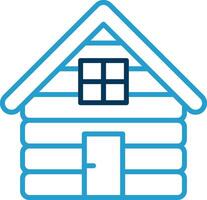 Store Line Blue Two Color Icon vector