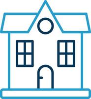 House Line Blue Two Color Icon vector