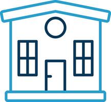 House Line Blue Two Color Icon vector