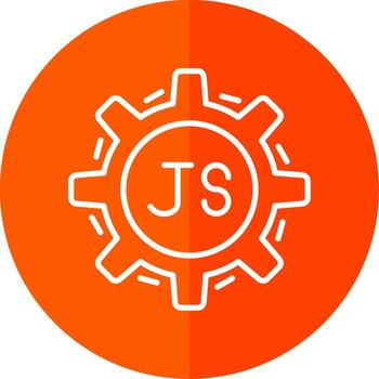 Javascript Line Yellow White Icon vector
