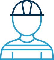 Architect Line Blue Two Color Icon vector