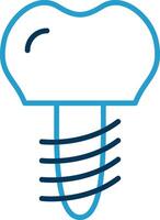 Implants Line Blue Two Color Icon vector