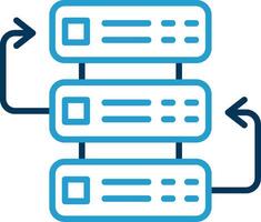 Servers Line Blue Two Color Icon vector