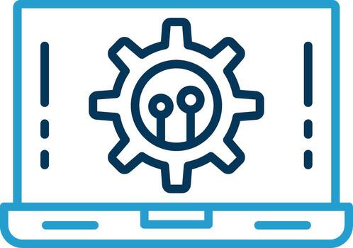 Software Development Line Blue Two Color Icon vector