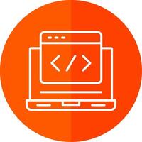 Web Development Line Yellow White Icon vector