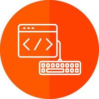 Web Development Line Yellow White Icon vector