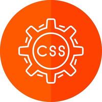 Css Coding Line Yellow White Icon vector