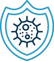 Bacteria Line Blue Two Color Icon vector