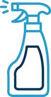 Window Cleaner Line Blue Two Color Icon vector