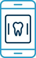 Medical App Line Blue Two Color Icon vector