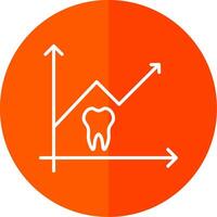 Stats Line Yellow White Icon vector