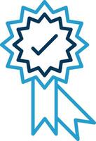 Medal Line Blue Two Color Icon vector