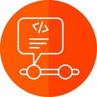 Programming Line Yellow White Icon vector