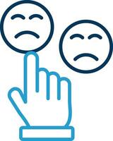 Customer Satisfaction Line Blue Two Color Icon vector