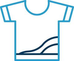 Shirt Line Blue Two Color Icon vector