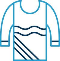 Sweater Line Blue Two Color Icon vector