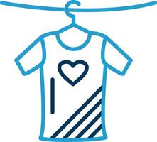 Clothes Line Blue Two Color Icon vector