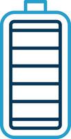 Battery Line Blue Two Color Icon vector