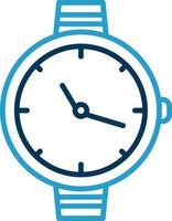 Watch Line Blue Two Color Icon vector