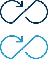 Infinity Line Blue Two Color Icon vector