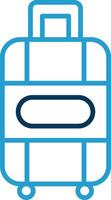 Suitcase Line Blue Two Color Icon vector
