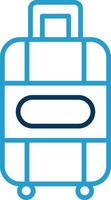 Suitcase Line Blue Two Color Icon vector