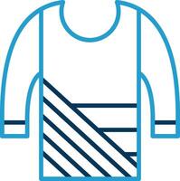 Sweater Line Blue Two Color Icon vector