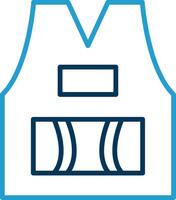 Sleeveless Line Blue Two Color Icon vector