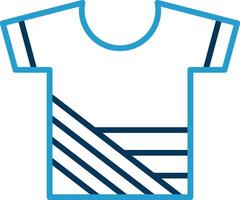 Shirt Line Blue Two Color Icon vector