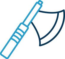 Axe Line Blue Two Color Icon vector