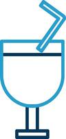 Glass Line Blue Two Color Icon vector