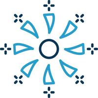 Firework Line Blue Two Color Icon vector