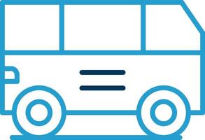 Van Line Blue Two Color Icon vector