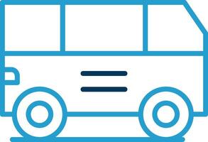 Van Line Blue Two Color Icon vector