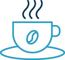 Coffee Cup Line Blue Two Color Icon vector