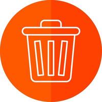 Trash Line Yellow White Icon vector