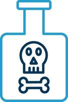 Poison Line Blue Two Color Icon vector