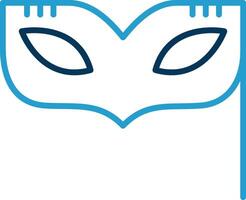 Eye Mask Line Blue Two Color Icon vector