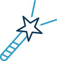 Magic Line Blue Two Color Icon vector