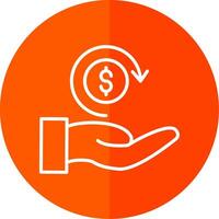Return Of Investment Line Yellow White Icon vector