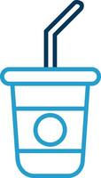 Soft Drink Line Blue Two Color Icon vector