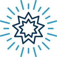 Stars Line Blue Two Color Icon vector