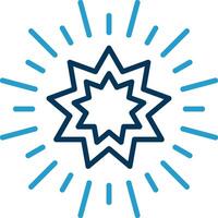 Stars Line Blue Two Color Icon vector