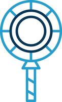 Lollipop Line Blue Two Color Icon vector