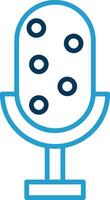 Microphone Line Blue Two Color Icon vector