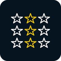 Stars Line Yellow White Icon vector